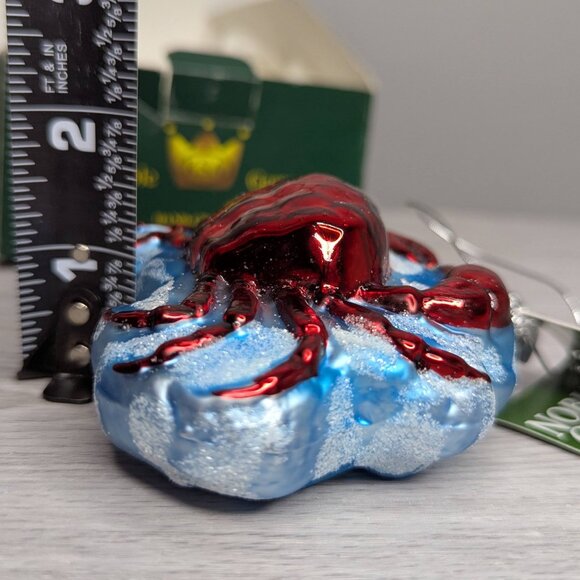 Nobel Gems by Kurt S Adler Christmas Crab Blue Red Glass Ornament w/Original Box - Picture 13 of 13